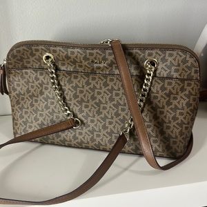 DKNY saffiano leather shoulder bag